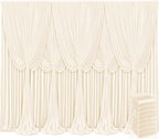 8 Panels Champagne Backdrop Curtains for Wedding Party Wrinkle Free Backdrops Curtain Drapes Fabric Decorations