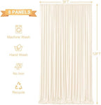 8 Panels Champagne Backdrop Curtains for Wedding Party Wrinkle Free Backdrops Curtain Drapes Fabric Decorations, alternate