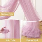 8 Panels Dusty Rose Wedding Arch Draping Fabric 30" x 19ft Wedding Drapes Tulle Drapes for Backdrop Sheer Fabric, alternate