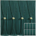 8 Panels Hunter Green Backdrop Curtain for Parties Wrinkle Free Dark Green Photo Curtains Backdrop Drapes Fabric