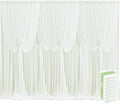 8 Panels Ivory Backdrop Curtains for Wedding Party Wrinkle Free Backdrops Curtain Drapes Fabric Decorations