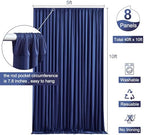 8 Panels Navy Blue Backdrop Curtain for Parties Wrinkle Free Photo Curtains Backdrop Drapes Fabric Decoration, alternate view