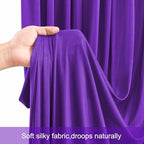 8 Panels Purple Backdrop Curtains for Wedding Party Wrinkle Free Backdrops Curtain Drapes Fabric Decorations, alternate view