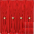 8 Panels Red Backdrop Curtain for Parties Wedding Wrinkle Free Red Photo Curtains Backdrop Drapes Fabric