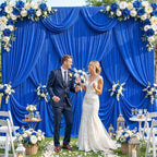 8 Panels Royal Blue Backdrop Curtain for Wedding Parties Wrinkle Free Blue Photo Curtains Backdrop Drapes Fabric, alternate