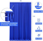 8 Panels Royal Blue Backdrop Curtain for Wedding Parties Wrinkle Free Blue Photo Curtains Backdrop Drapes Fabric, alternate
