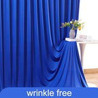 8 Panels Royal Blue Backdrop Curtain for Wedding Parties Wrinkle Free Blue Photo Curtains Backdrop Drapes Fabric, alternate
