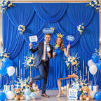 8 Panels Royal Blue Backdrop Curtains for Wedding Party Wrinkle Free Backdrops Curtain Drapes Fabric Decorations, alternate