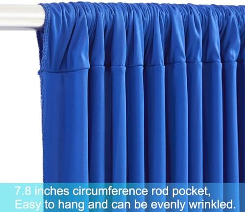 8 Panels Royal Blue Backdrop Curtains for Wedding Party Wrinkle Free Backdrops Curtain Drapes Fabric Decorations, alternate