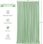 8 Panels Sage Green Backdrop Curtains for Wedding Party Wrinkle Free Backdrops Curtain Drapes Fabric Decorations, alternate