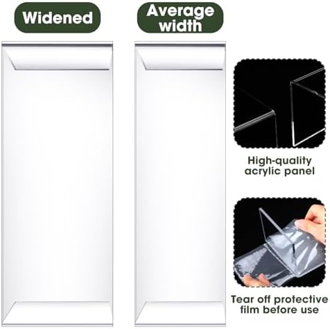 8 Pcs 11 to 12” Large Acrylic Display Riser 4 Size Display Shelf in clear, alternate view 4