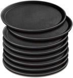 8 Pcs 16 Inch Round Serving Trays Restaurant Serving Trays Plastic Food Drink Serving Tray Non Slip Rubber Lined