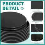 8 Pcs 16 Inch Round Serving Trays Restaurant Serving Trays Plastic Food Drink Serving Tray Non Slip Rubber Lined, alternate