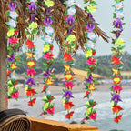8 Pcs 31 ft Tropical Hibiscus Flower Garland for Hawaiian Luau Party, alternate view 6