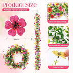 8 Pcs 6 ft Artificial Flowers Wisteria Garland, Multicolor, alternate view 2