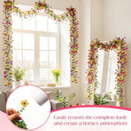 8 Pcs 6 ft Artificial Flowers Wisteria Garland, Multicolor, alternate view 6