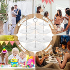 8 Pcs Acrylic Dessert Cupcake Stand 3 Tier, Clear Crown in Clear Crown, alternate view 6