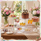 8 Pcs Acrylic Dessert Cupcake Stands Set, Clear in Clear, alternate view 2