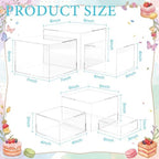 8 Pcs Acrylic Dessert Cupcake Stands Set, Clear in Clear, alternate view 4