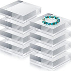 8 Pcs Acrylic Display Block Clear Cube 4 x 4 x 1 Inch, Photo Props in 4 x 4 x 1 Inch in clear