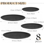 8 Pcs Bar Service Tray Round Plastic Non Slip,11", 14", 16", 18", alternate view 3