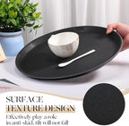 8 Pcs Bar Service Tray Round Plastic Non Slip,11", 14", 16", 18", alternate view 5