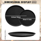 8 Pcs Bar Service Tray Round Plastic Non Slip,11", 16", alternate view 3