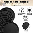 8 Pcs Bar Service Tray Round Plastic Non Slip,11", 16", alternate view 4
