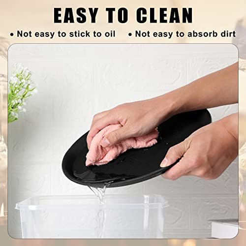 8 Pcs Bar Service Tray Round Plastic Non Slip,11", 16", alternate view 5