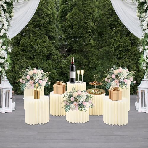 8 Pcs Cake Display Stands, Cardboard Cupcake Buffet Risers, 12" Foldable Reusable Food Display Risers With, alternate view 2