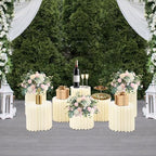 8 Pcs Cake Display Stands, Cardboard Cupcake Buffet Risers, 12" Foldable Reusable Food Display Risers With, alternate view 2