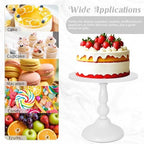 8 Pcs Cake Stand White Metal Dessert Table Display Set, 3-Tier Cupcake Stand, Cake Display Tower and Cookie Tray, alternate