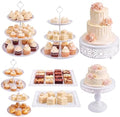 8 Pcs Cake Stands Set Metal Dessert Table Display Tiered Cupcake Holder Candy Donut Fruit Plate Cake Serving