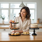 8 Pcs Cake Stands Set Metal Dessert Table Display Tiered Cupcake Holder Candy Donut Fruit Plate Cake Serving, alternate view