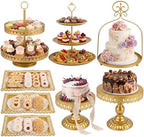 8 Pcs Cake Stands Set Metal Dessert Table Display Tiered Cupcake Holder Candy Donut Fruit Plate Cake Serving