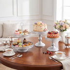 8 Pcs Cake Stands Set Metal Dessert Table Display Tiered Cupcake Holder Candy Donut Fruit Plate Cake Serving, alternate view