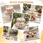 8 Pcs Cake Stands Set Metal Dessert Table Display Tiered Cupcake Holder Candy Donut Fruit Plate Cake Serving, alternate view