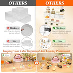8 Pcs Clear Acrylic Buffet Risers with Mini Sign and Maker, Buffet Risers and Stands Clear Food Display Risers, alternate