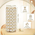 8 Pcs Crystal Flower Vases for Wedding Table Centerpieces, Gold in Gold, alternate view 2