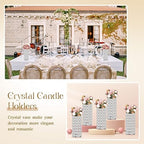 8 Pcs Crystal Flower Vases for Wedding Table Centerpieces, Silver in Silver, alternate view 3