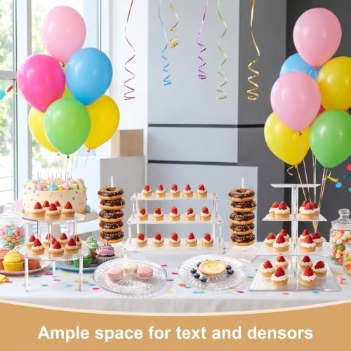8 PCS Dessert Table Display Set, Acrylic Cup Cake Tower Stand, Dessert Display, Dessert Tray Clear Acrylic, alternate view 6