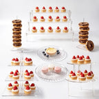 8 PCS Dessert Table Display Set, Acrylic Cup Cake Tower Stand, Dessert Display, Dessert Tray Clear Acrylic, alternate view 7