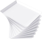 8 Pcs Extra Large Serving Trays for Party, 16" x 12" Food Platters in White
