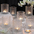 8 Pcs Large Votive Candle Holders Clear Tea Light Candle Holders in Clear