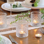 8 Pcs Large Votive Candle Holders Clear Tea Light Candle Holders in Clear, alternate view 3