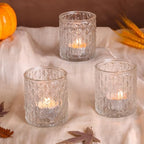 8 Pcs Large Votive Candle Holders Clear Tea Light Candle Holders in Clear, alternate view 6