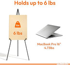 8 Pcs Lightweight Easel Stand, 66 Inch, Black, with Carry Bags in Black, alternate view 4