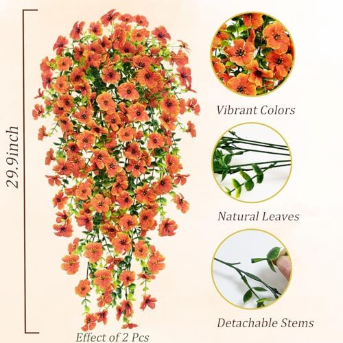 8 Pcs Outdoor Fall Decor, Fall Flowers Artificial For Decoration, Artificial Mums For Outdoors, Fake Mums Faux, alternate