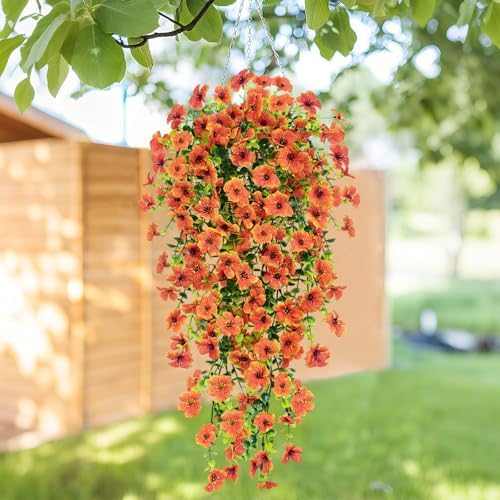 8 Pcs Outdoor Fall Decor, Fall Flowers Artificial For Decoration, Artificial Mums For Outdoors, Fake Mums Faux, alternate