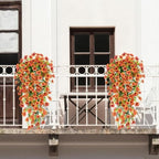 8 Pcs Outdoor Fall Decor, Fall Flowers Artificial For Decoration, Artificial Mums For Outdoors, Fake Mums Faux, alternate
